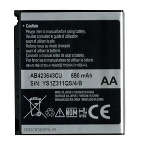 Запасной аккумулятор для Samsung AB423643CU